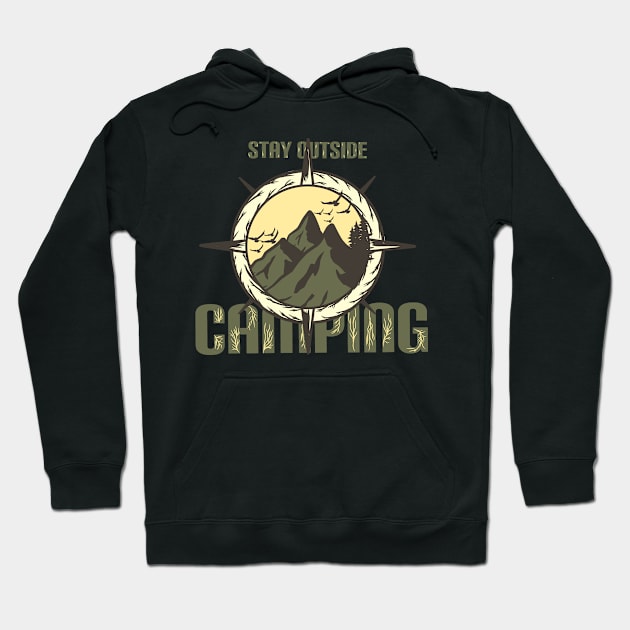 Stay Outside - Camping Edition Hoodie by Akmal Alif 